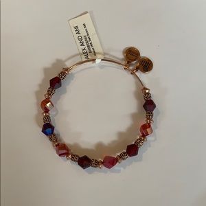 Alex and Ani Dark Orchid Illusion Beaded Bangle